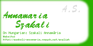 annamaria szakali business card