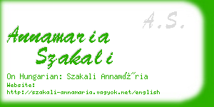 annamaria szakali business card